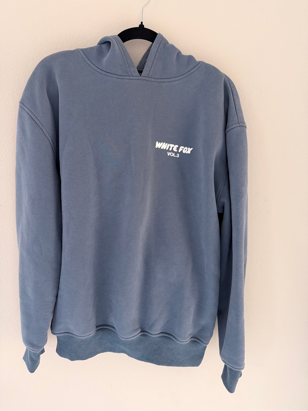 White Fox Boutique Slate Blue Logo Hoodie Sweatshirt